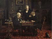 Thomas Eakins Chess Player France oil painting artist